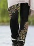 Casual Jersey Floral Tight Leggings