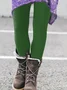 Tight Casual Cotton Plain Leggings