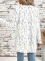 Loose Striped Crew Neck Casual Jacket
