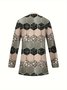 Women's Elegant Lightweight Cardigan Striped Print Long Sleeve Jacket