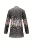 Women's Elegant Lightweight Cardigan Gradient Pattern Print Long Sleeve Jacket