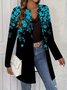 Crew Neck Loose Gradient Pattern Simple Jacket