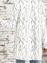 Loose Striped Crew Neck Casual Jacket