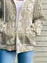 Casual Hoodie Loose Floral Jacket