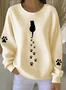 Regular Fit Casual Halloween Crew Neck Sweatshirt