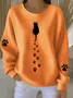 Regular Fit Casual Halloween Crew Neck Sweatshirt