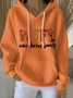 Women's Fall Thanksgiving Printed Hooded Sweatshirt