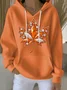 Women's Fall Maple Leaf Long Sleeve Hooded Sweatshirt
