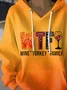 Women's Fall Thanksgiving Printed Hooded Sweatshirt