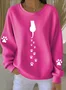 Regular Fit Casual Halloween Crew Neck Sweatshirt
