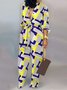 Women's H-Line Shirt Mock Neck Daily Going Out Casual Split Joint Plain Summer Long Jumpsuit Romper