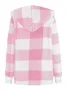 Plaid Urban Pocket Stitching Hooded Jacket