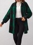 Plaid Urban Pocket Stitching Hooded Jacket