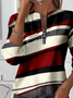 Zipper Loose Crew Neck Casual Sweatshirt