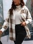 Plaid Urban Pocket Stitching Hooded Jacket