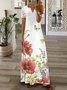 Women's Long Sleeve Spring/Fall pink-gray Plain Split Joint V Neck Daily Going Out Vintage Maxi A-Line T-Shirt Dress Dress
