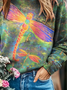 Casual Dragonfly Printing Sweatshirt