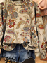 Loose Crew Neck Casual Sweatshirt