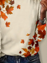 Regular Women's Casual Commuter Round Neck Long Sleeve T-Shirt