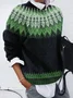 Abstract Simple Crew Neck Sweater