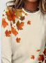 Regular Women's Casual Commuter Round Neck Long Sleeve T-Shirt