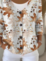 Women's Maple Leaf Fall Casual Long Sleeve Button Cardigan