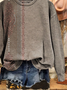 Loose Printing Ethnic Casual Sweatshirt