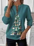 Christmas Tree Vintage Loose Crew Neck Sweater