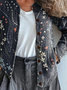Women's Floral Print Casual Button Cardigan