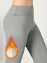 Women's Lambskin Leggings Outer Wear Skinny Pants Elastic High Waist Warm Yoga Pants