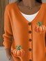 Casual Regular Fit V Neck Cardigan