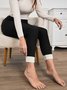Women's Lambskin Leggings Outer Wear Skinny Pants Elastic High Waist Warm Yoga Pants