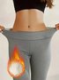 Women's Lambskin Leggings Outer Wear Skinny Pants Elastic High Waist Warm Yoga Pants