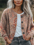 Women's Floral Print Casual Autumn Cardigan