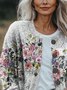Women's Floral Print Casual Autumn Cardigan