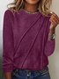 Casual Plain Crew Neck T-shirt