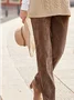 Regular Fit Plain Casual Pants