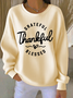Casual Crew Neck Cotton Sweatshirt