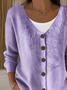 Gradient Pattern Casual Knitted Loose Cardigan