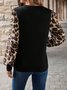 Crew Neck Color Block Cotton Casual T-Shirt