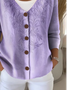Gradient Pattern Casual Knitted Loose Cardigan