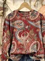 Casual Loose Crew Neck Sweatshirt
