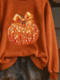 Printing Casual Crew Neck Halloween Sweatshirt