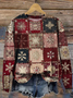 Printing Christmas Crew Neck Casual Sweatshirt