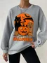 Women's Retro Halloween Horror Season Waffle sweatshirt