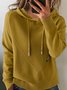 Hoodie Plain Loose Street Sweater