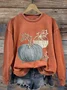Crew Neck Halloween Printing Casual Sweatshirt