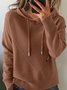 Hoodie Plain Loose Street Sweater