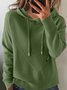 Hoodie Plain Loose Street Sweater