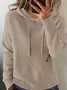 Hoodie Plain Loose Street Sweater